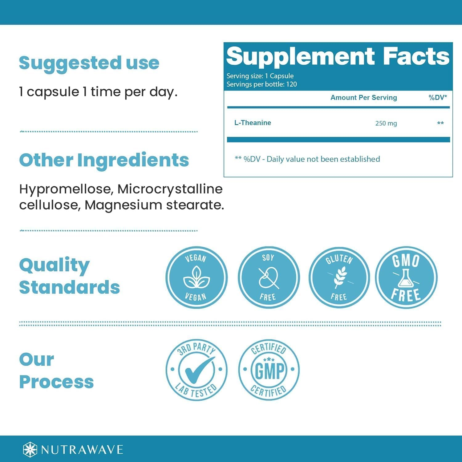 Nutrawave L-Theanine 120 Capsules