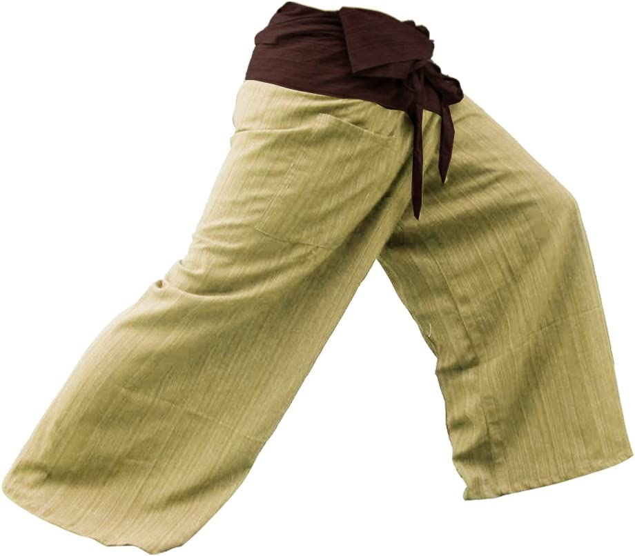 MEMITR Original Thai Fisherman Pants, Perfect for Yoga, Martial Arts, Pirate, Medieval, Japanese Samurai Pantalones plus Size