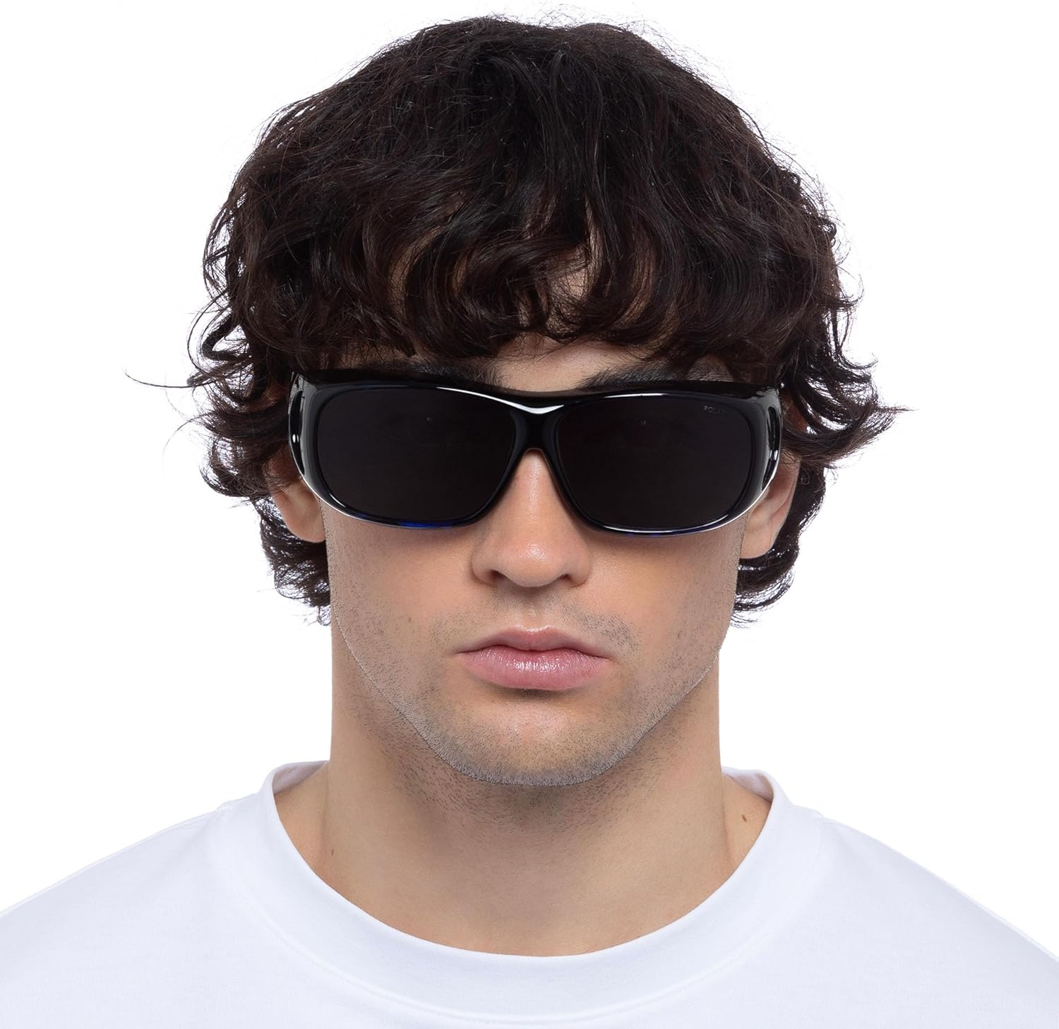 Cancer Council Uni-Sex Jervis Fitovers Navy Tort Rectangle Sunglasses