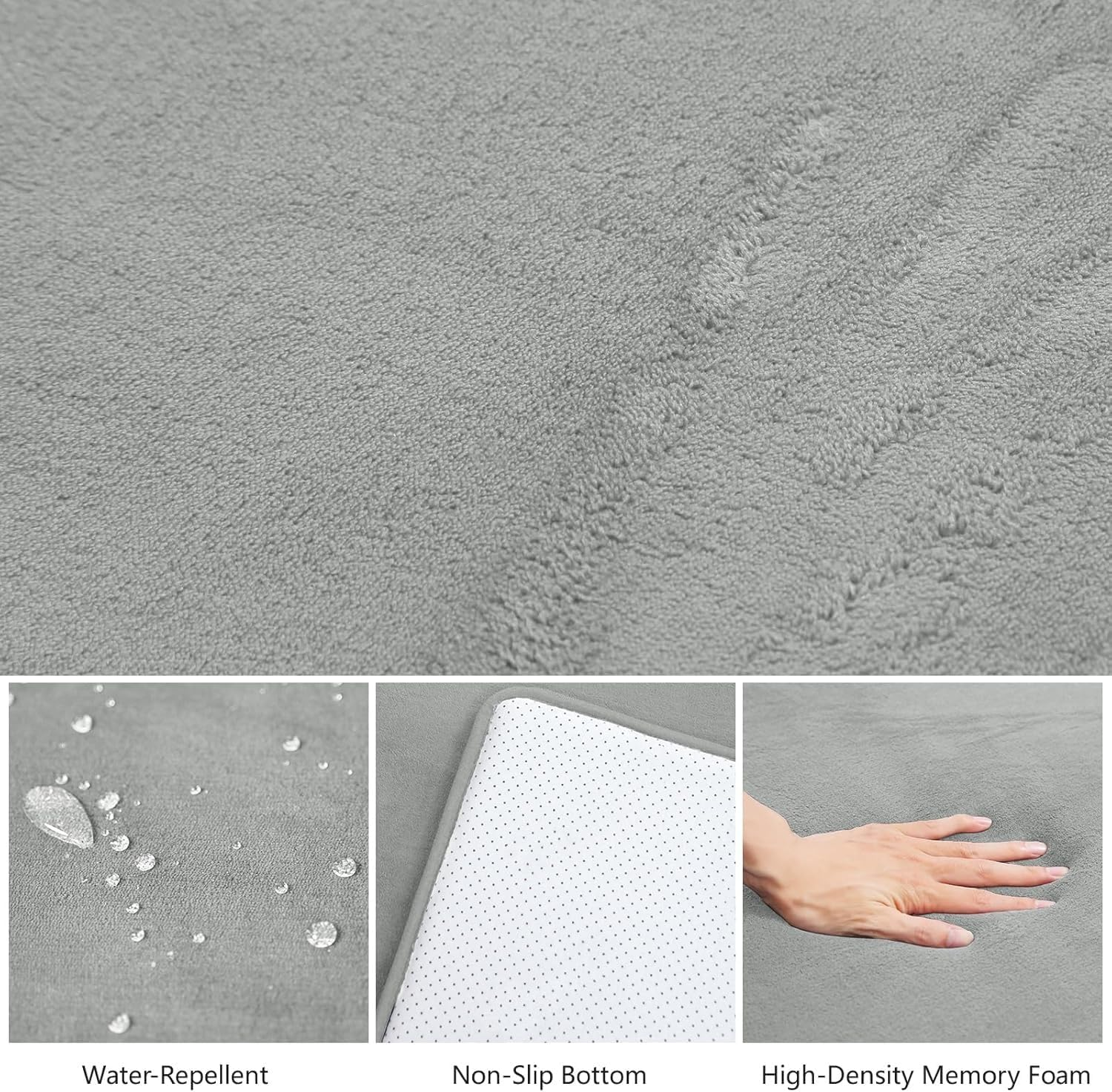 Baby Play Mat for Floor, Thick Elasti-Foam Playpen Mat for Tummy Time, Water Repellent Soft Coral Velvet for Toddler, Infant, Kids, Non-Slip Backing Safe for Crawling (150 * 200Cm) - 100*150Cm image number 2