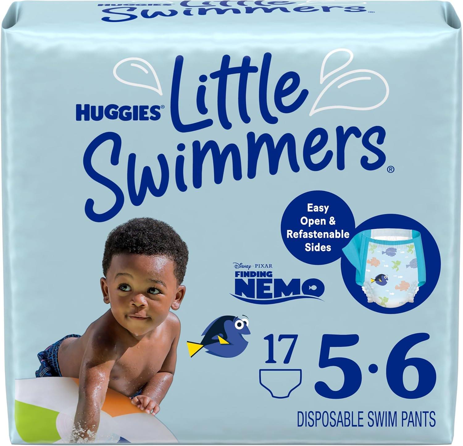 Huggies Little Swimmers Swim Diapers Disposable Swim Pants, Size 5-6 Large, 17 Ct image number 1