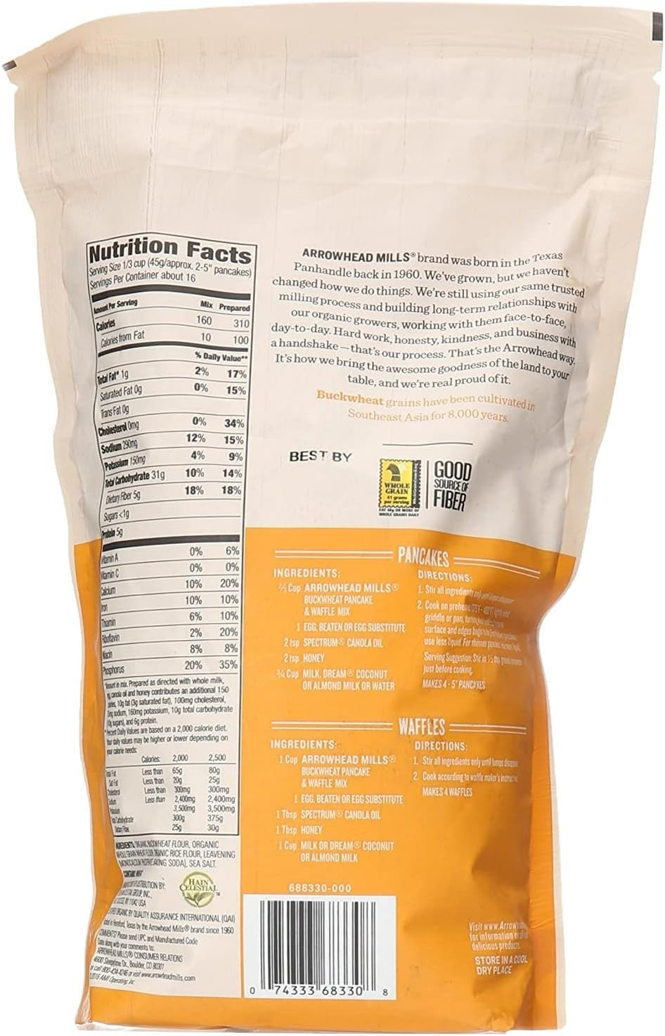 Chef'S Choice Organic Buckwheat Pancake Mix, 500 G image number 2