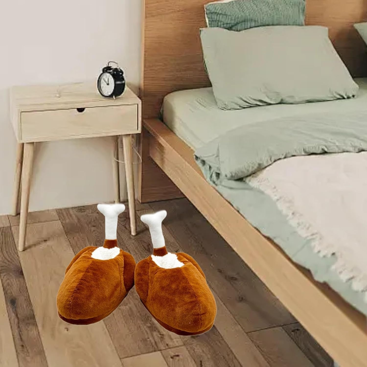 Fuzzy Winter Turkey Slippers Animal Chicken House Slippers for Home Use Carnival image number 2