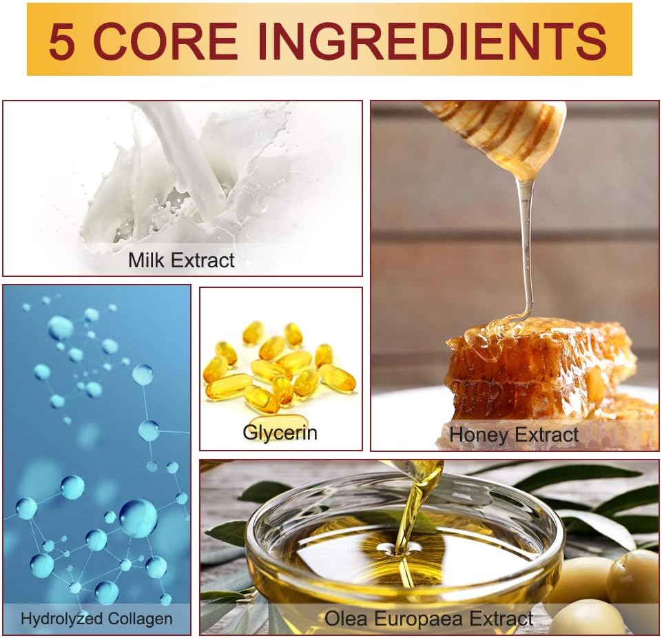 Hand Mask, 5 Pairs Hand Moisturizing Gloves Repairing Hand Mask for Extra Dry Skin Spa Masks, Exfoliating Hand Peeling Mask, Repair Rough Skin for Men & Women (C) image number 3