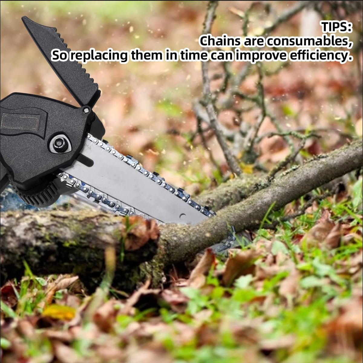 6 Inch (15 Cm) Mini Chainsaw Chain 4-Pack, 37E Drive Links 1/4" LP .043" Gauge Replacement Chain for Wood Branch Cutting, Compatible with 6-Inch Bar &ndash; Damaill image number 2