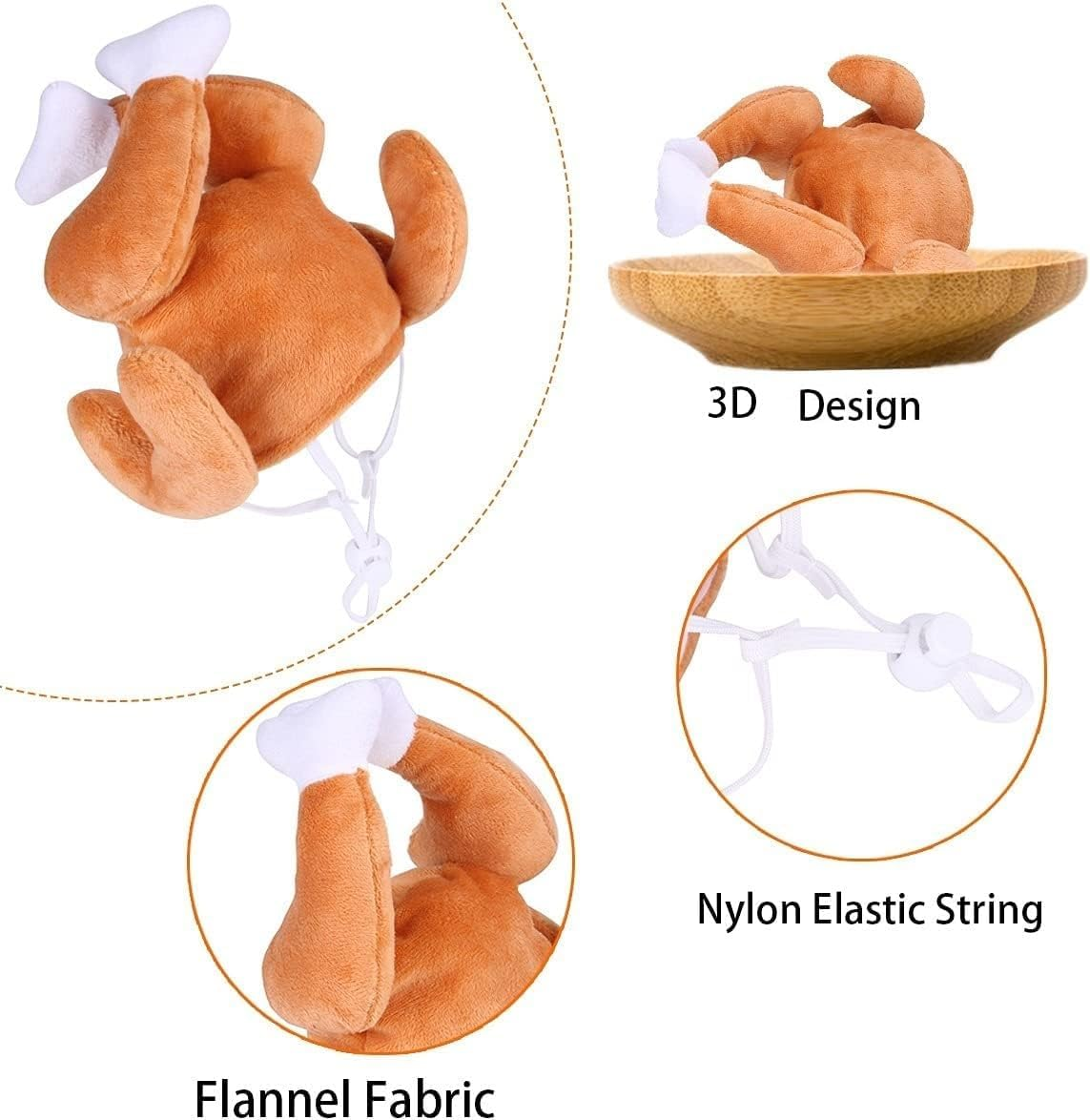 2PCS Cat Small Dog Halloween Hats Cat Halloween Pumpkin Hat Cat Hat Kitty Cap Headband Headgear Costume for Puppy Kitten (Orange, L) image number 4