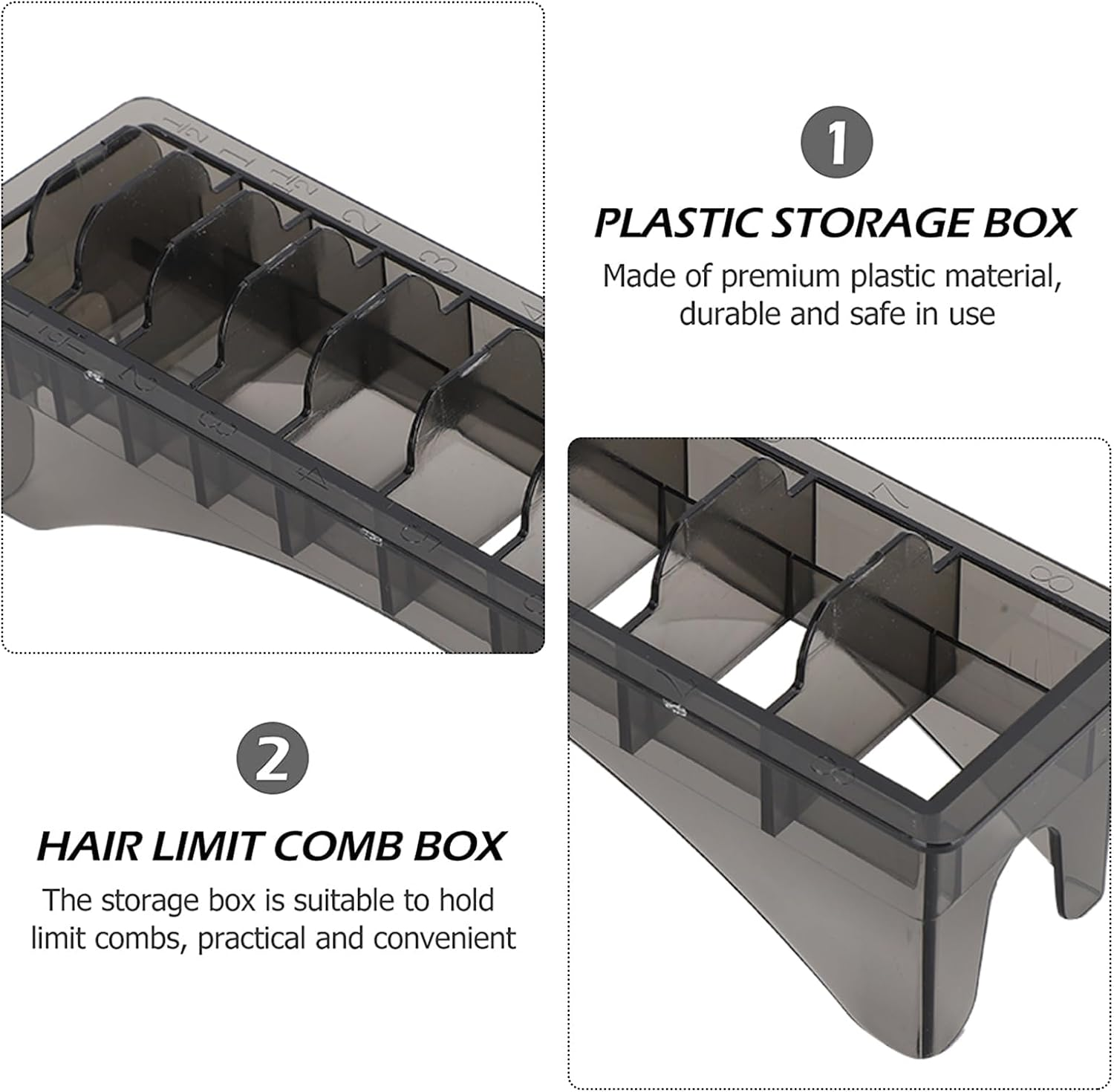 10 Grid Clipper Guard Holder Organizer, Holder for Clipper Guards, Clipper Case, Electric Hair Clipper Limit Comb Organizer Guide Comb Storage Case