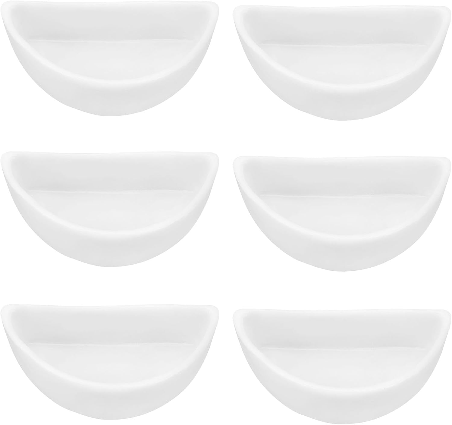 Ecsing 6PCS Hermit Crab Mini Ceramic Dish 4.21X2X1.05Cm Semicircle Shape Reptile Food Bowl for Spider Hermit Crab Tarantula Millipede White image number 6
