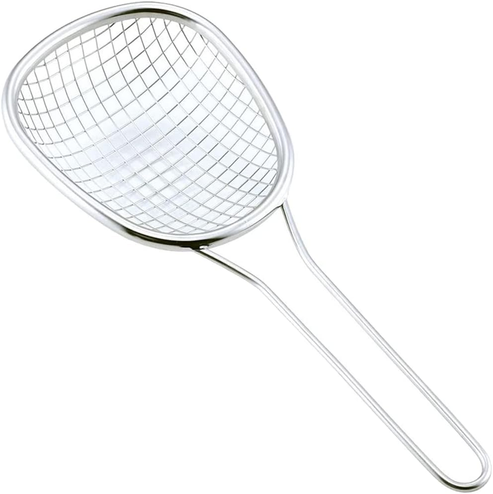 Shimomura 44108 Colander for Scoop Frying Foods Together, Oil Colander, Small, Made in Japan, Dishwasher Safe, Easy to Fry Twice, Oval Shape along the Side of the Pot, Compact Tempura, Vegetables, image number 5