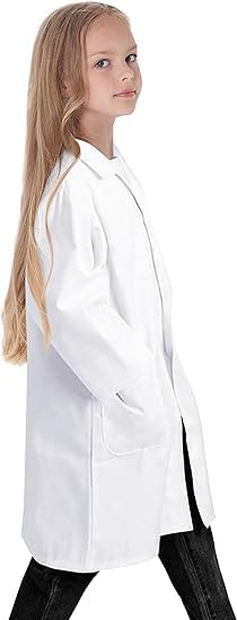 Kids Doctor Lab Coat, Girls and Boys Doctor White Lab Coat Costumes - 3/4 Length Lightweight Lab Coat, Halloween Doctor Lab Costume Suitable for 130Cm - 155Cm Children image number 6