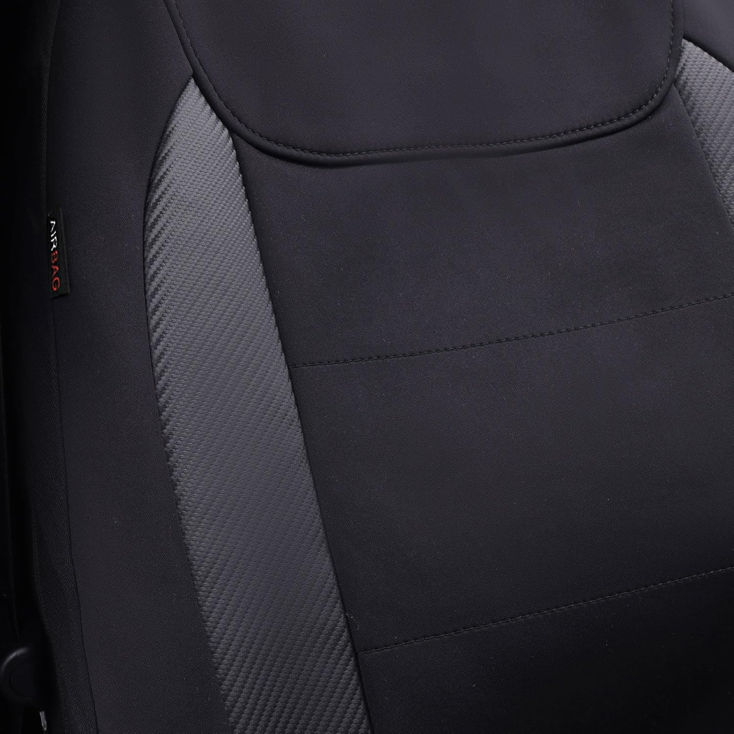 Flying Banner Aquashield Front Car Seat Covers Set Waterproof Water Resistant Arm Rest Shoulder Seatbelt Compatible Truck Protectors Universal Non Slip (Black Neoprene, Front Pair) image number 6