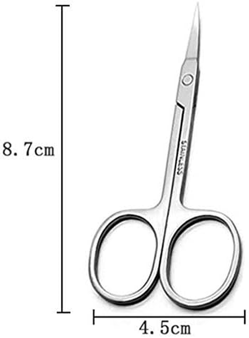 Myynti Stainless Steel Small Nail Eyebrow Nose Hair Scissors Cut Manicure Facial Trimming Tweezer Makeup Beauty Tool (Pack_Of_1) image number 3