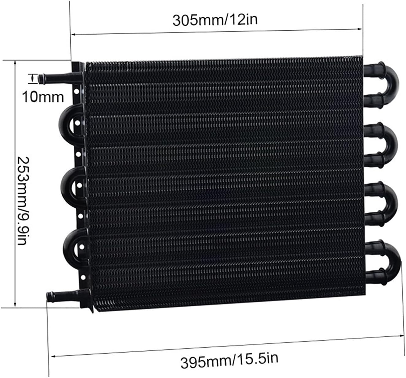 MAX COOL 8 Row Transmission Oil Cooler Kit Remote Transmission Oil Cooler Radiator Converter Kits Manual to Automatic image number 5