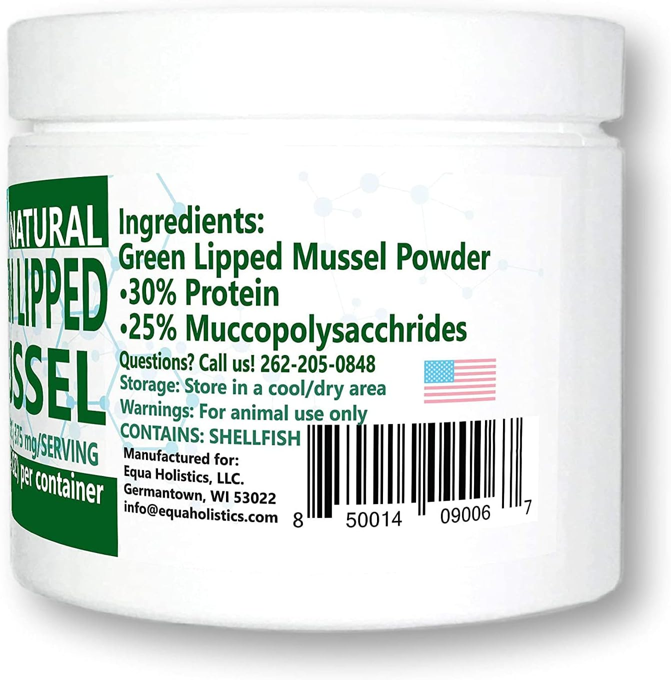 Green Lipped Mussel Powder for Dogs, All-Natural Hip & Joint Support Dietary Supplement Formula for Dogs (120 Servings) image number 6