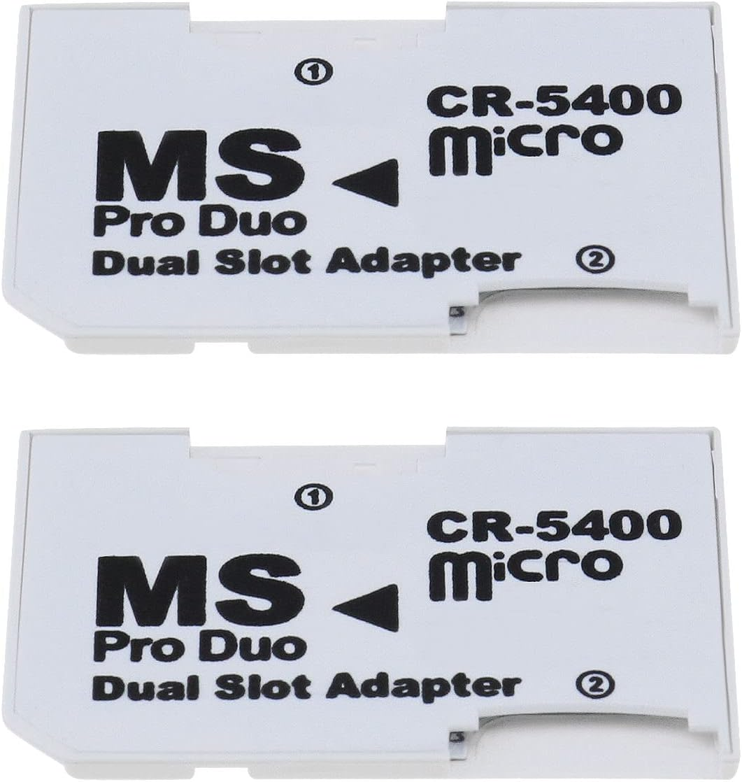 Emsea 2Pcs Dual SD/TF Card to MS Memory Card Holder CR5400 512GB Compatible with Sony Memory Stick PSP Dual Slot Adapter 31X20Mm image number 5
