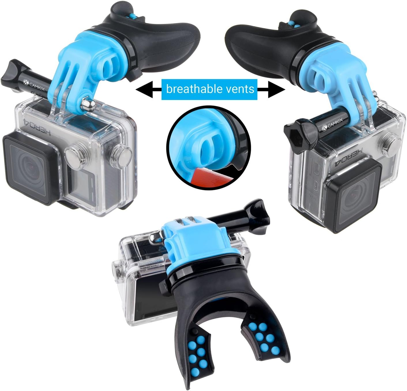 CAMKIX Replacement Surf Mouth Mount and Armstrap Coil Kit Compatible with Gopro Hero/Dji Osmo Action Cameras image number 4