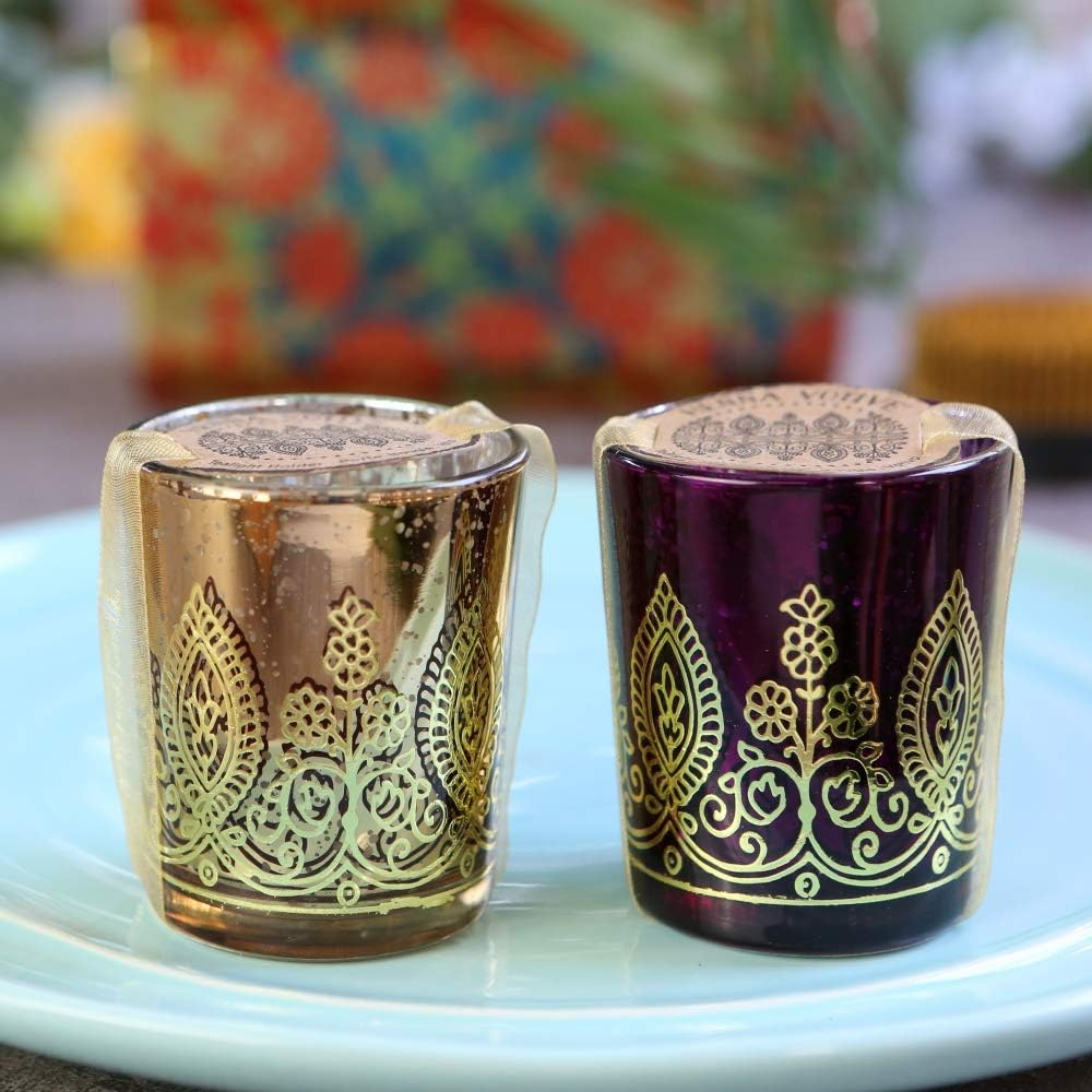 Kate Aspen Indian Jewel Henna Votives Assorted (Set of 4) image number 6