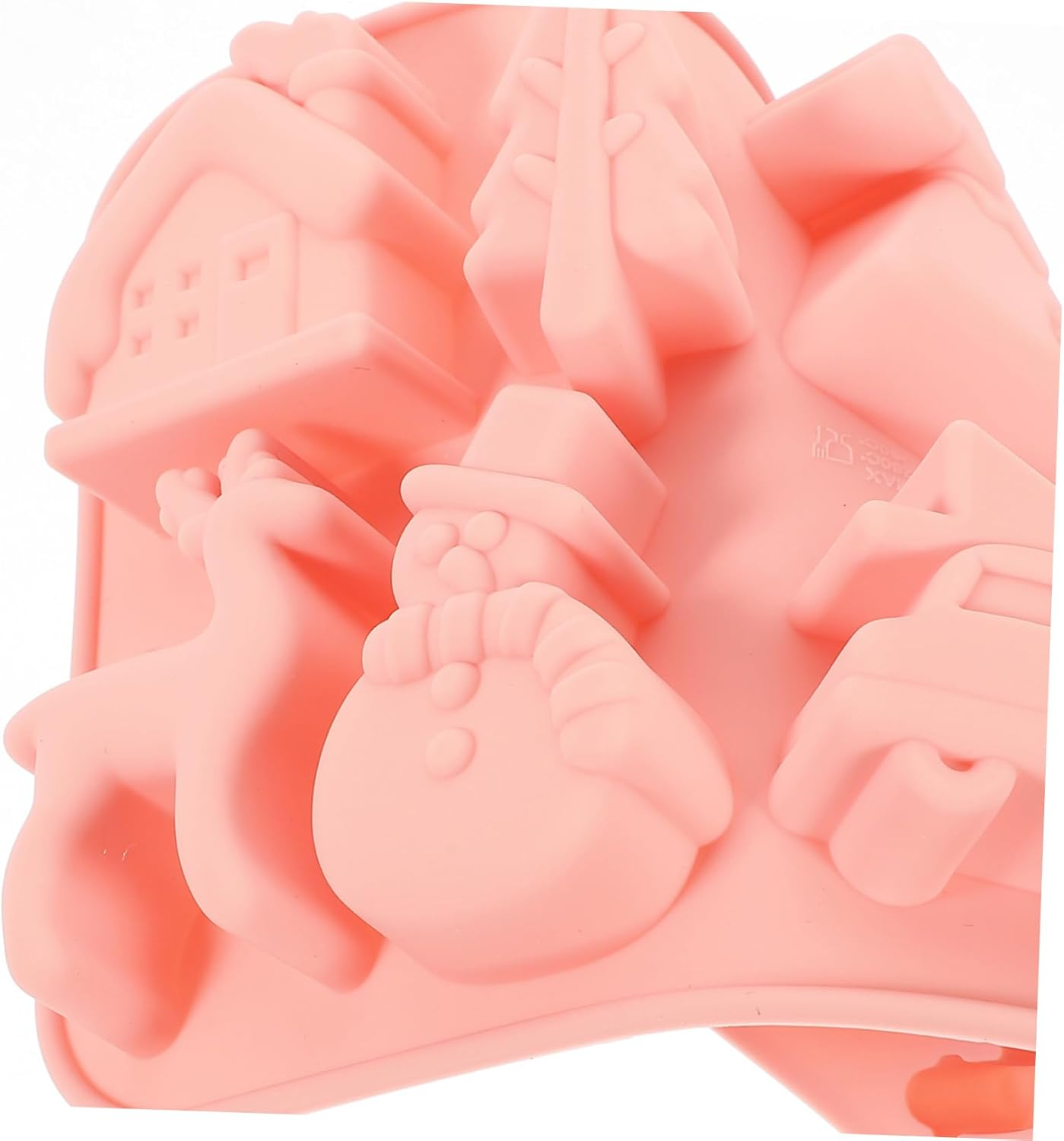 2Pcs DIY Christmas Theme Silicone Baking Molds Xmas Cookie Molds for Candy image number 2