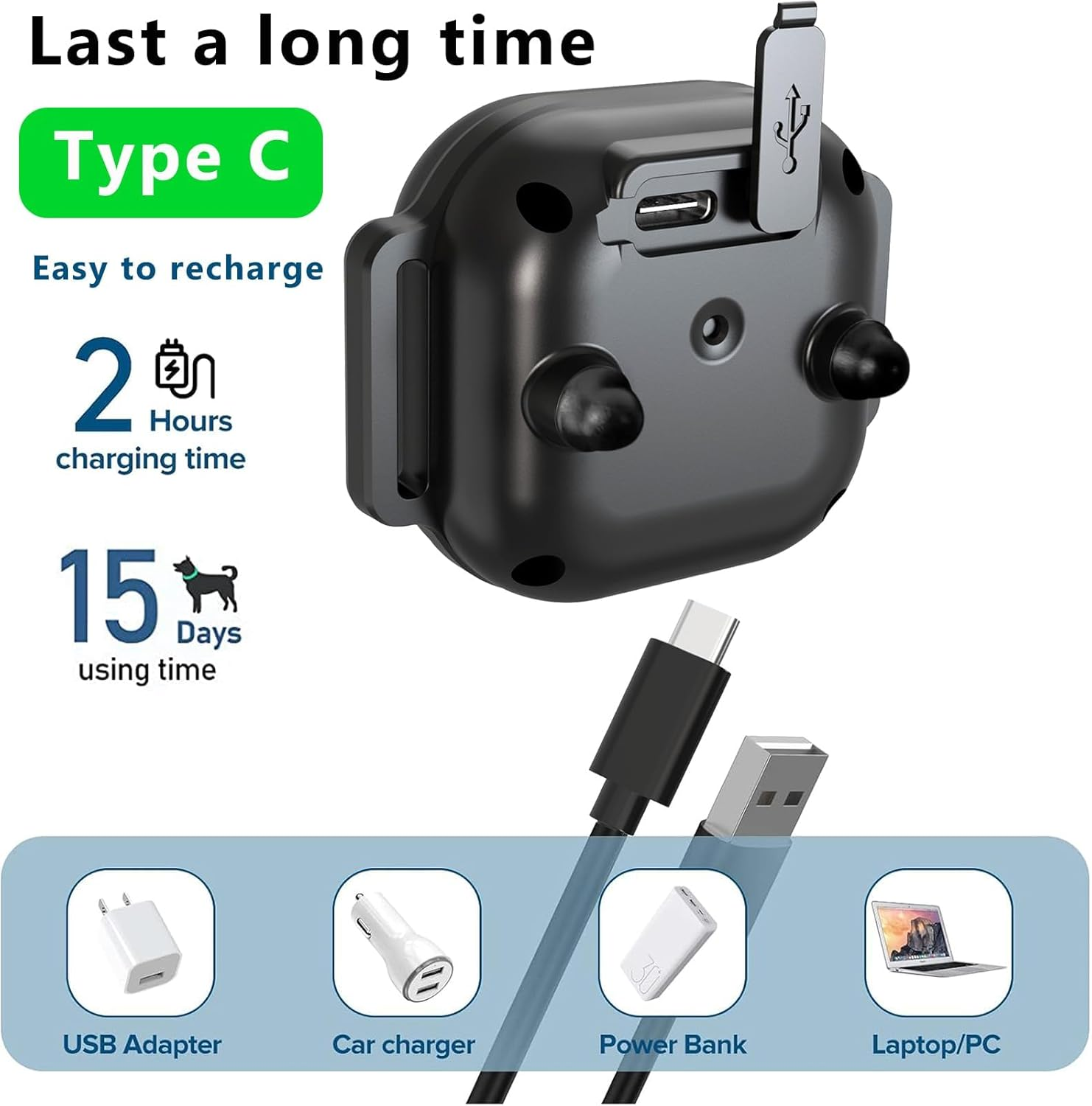 VIC Dog Bark Collar, Smart Bark Collar for Small Medium Large Dogs, Automatic No Shock anti Barking Training Collar, Rechargeable No Bark Collar with 8 Adjustable Sensitivity & Beep Vibration Modes image number 5