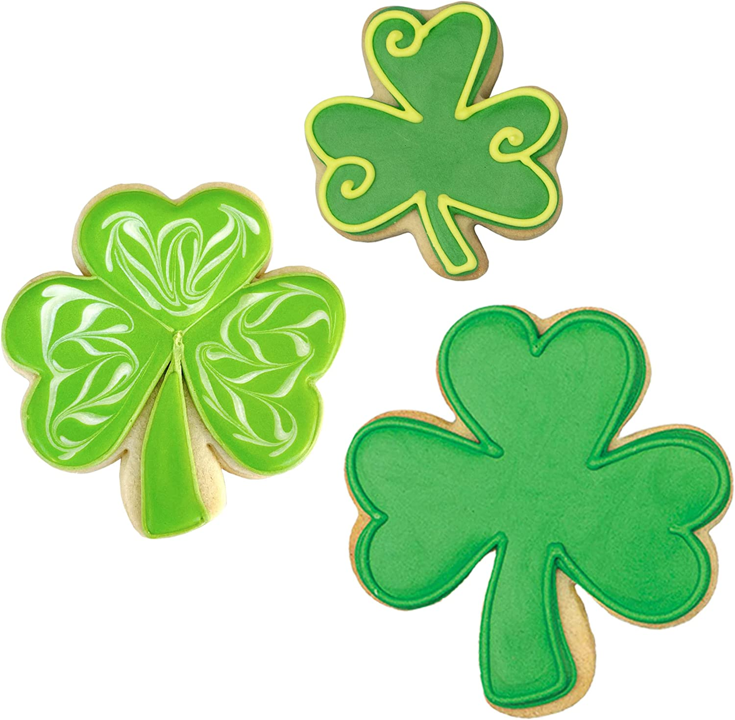 Shamrock Cookie Cutters 3-Pc. Set Made in the USA by Ann Clark, Mini, Medium, and Large Shamrock image number 3
