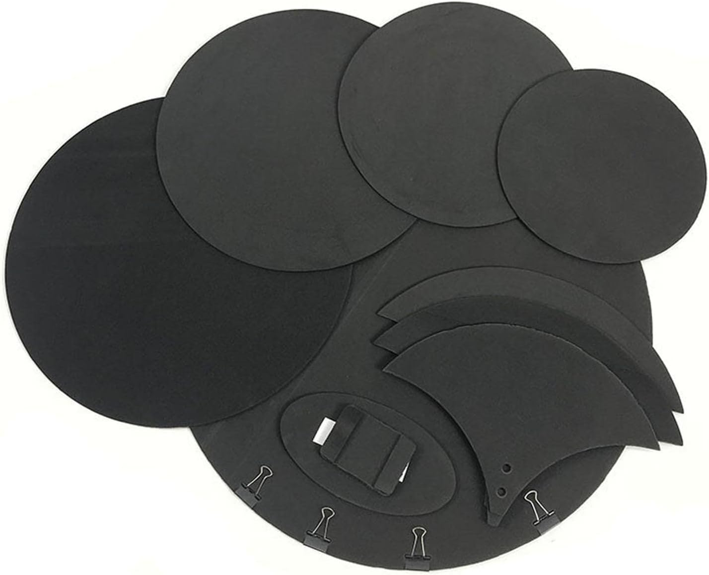 10X Bass Drum Five Drums Three Cymbals Drum Mute Pad Reusable Drumming Practicing Pad Dampener 10Inch, 12Inch, 13Inch, 16Inch, 22Inch Soft Tone Control for Rehearsal Performance image number 5