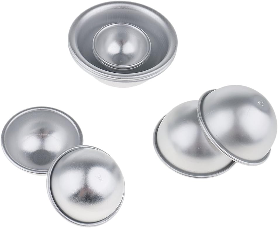 4 Sets 4 Sizes Aluminum Bath Bomb Mold Mould DIY Soap Cake Making Mould