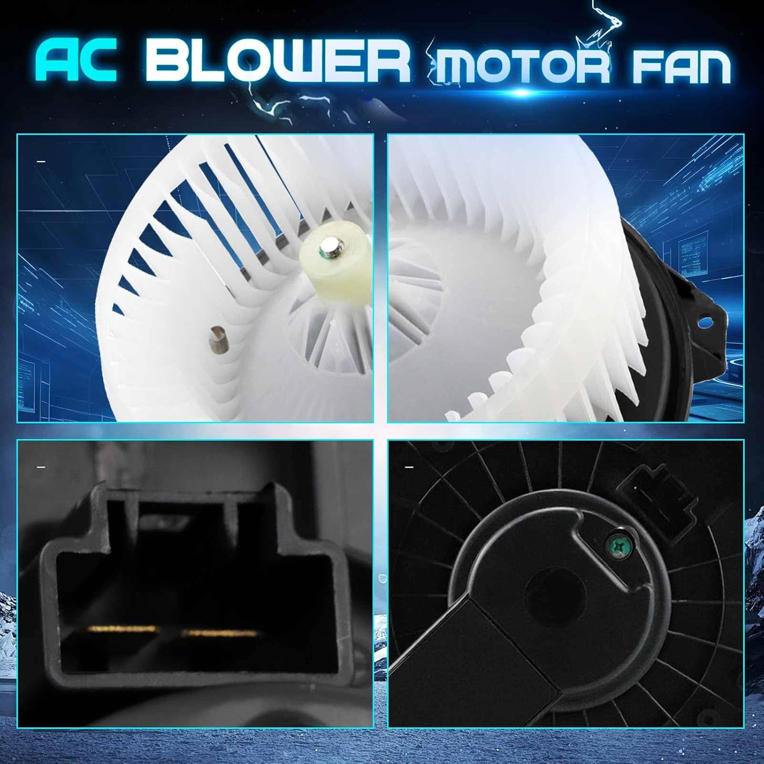 HVAC Heater Blower Motor with Wheel Fan Cage Fits 2007-2015 Mazda CX-9, Replaces TD11-61-B10 700289 image number 2