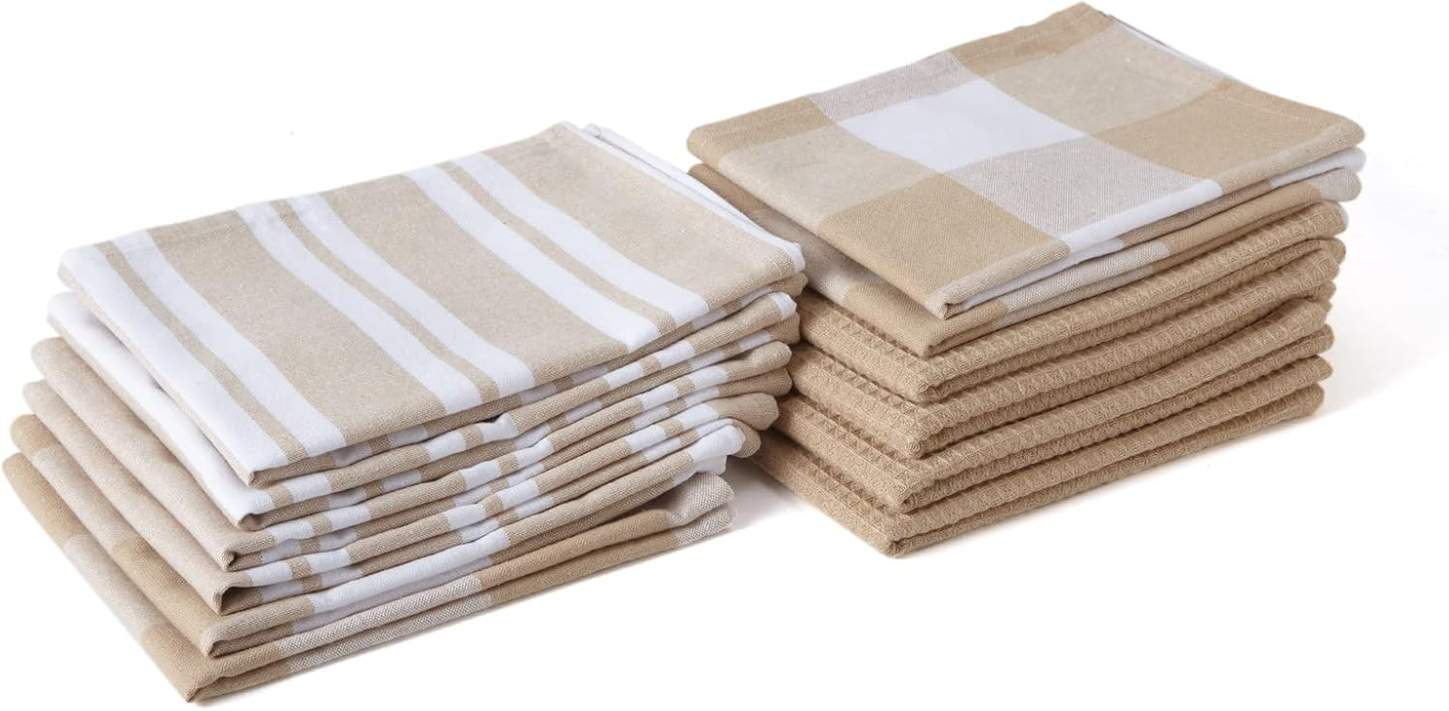 Encasa XO Face and Hand Towels for Bath, Gym - 30X30 Cm | Green | Set of 6 - Quick Dry Waffle Weave Face Cloths - Reusable Dishcloths for Everyday Use