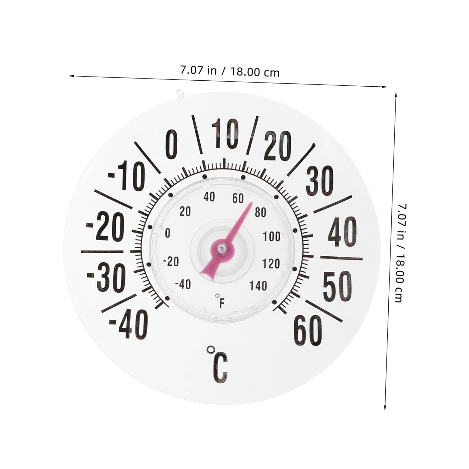 Bestonzon High Precision Analog Indoor Window Thermometer with Large Strong Suction Cup for Rooms Garden Greenhouse Office Temperature Display Portable Small Design image number 6