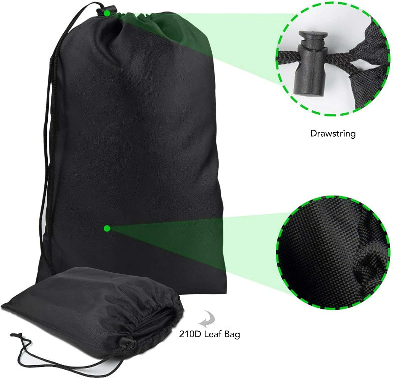 Lawn Tractor Leaf Bag, Large Capacity Garden Leaf Collector Grass Catcher Bag with Drawstring for Fast Leaf Collection for Lawn Mower, Leaf Collector Bag for Riding Lawn Mower