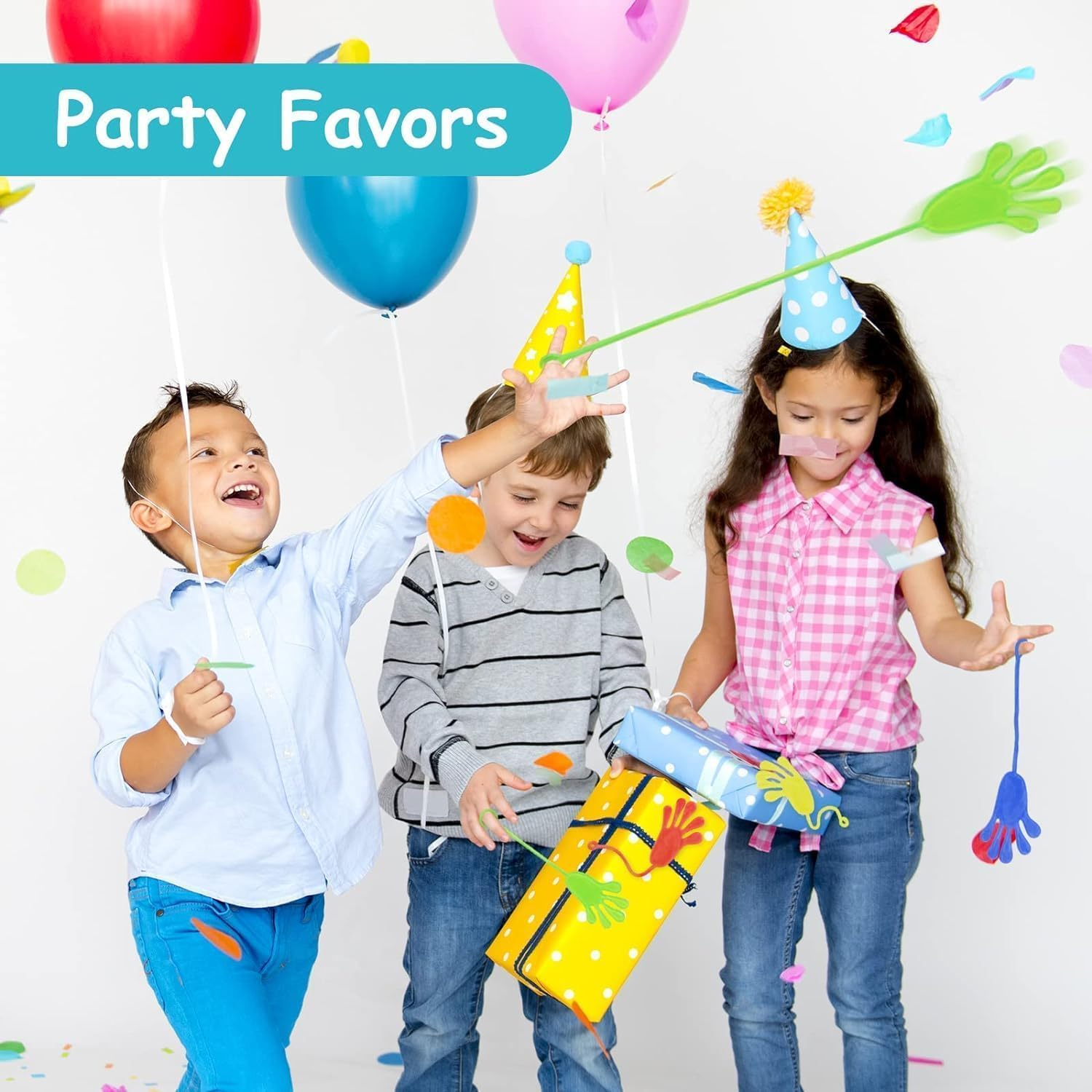 Mumoo Bear 20Pcs Sticky Hands, Sticky Stretchy Toys Set, Novelty Toys for Kids, Party Bag Fillers, Birthday Party Favor for Kids Party Supplies, Classroom Rewards image number 2