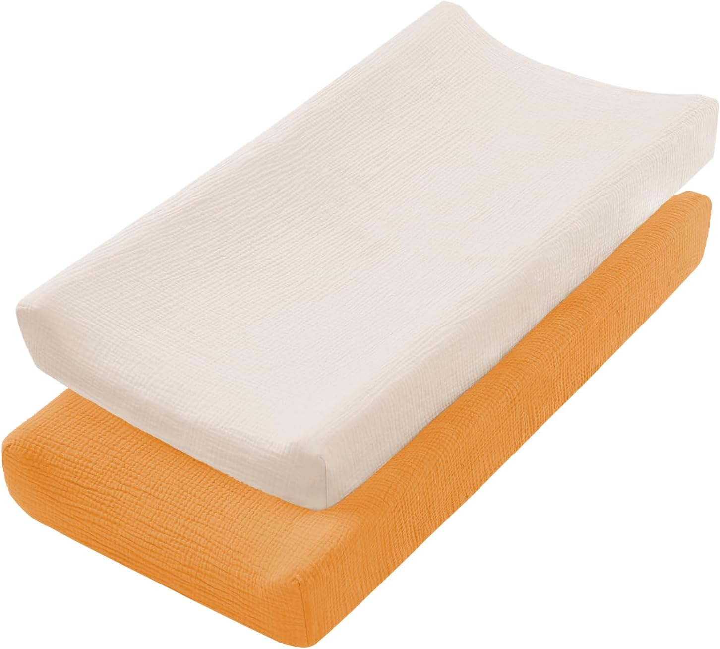 Awobepl 2Pcs Changing Pad Cover Cotton Diaper Changing Pad with Elasticated Straps Soft Breathable Changing Pad Cover Suitable for Travelling (Style 3)