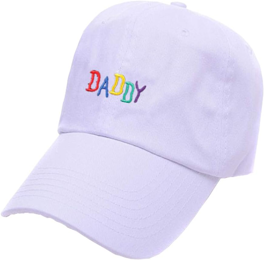 Agshcqi Adjustable Baseball Cap Colorful Daddy Hat Headdress Leisure Dad-Cap Hat Sunhat Hip-Hop Flat Snapback Metal Buckle
