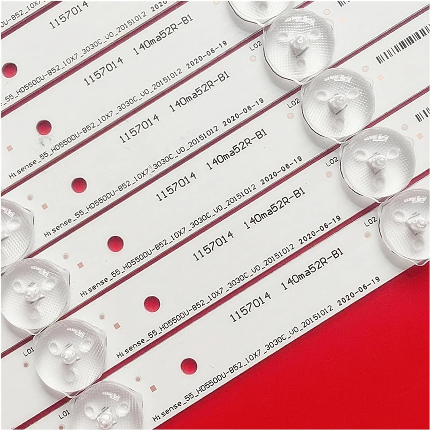 Original LED Backlight Array 55 TV H55MEC3050 H55M3300 55K3300UW 55H8C HD550DU-B52S1 55 HD550DU B52 10X7 3030C V0 image number 1