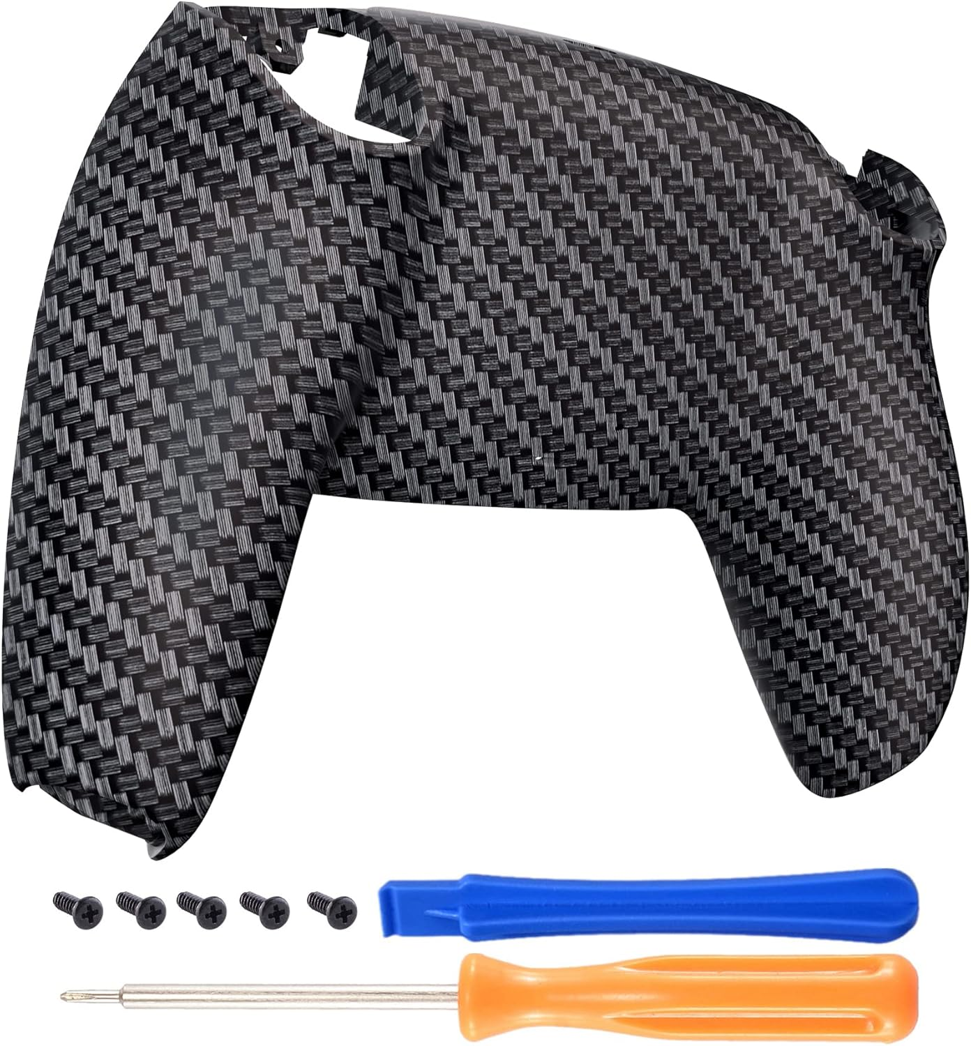 Extremerate Textured Green Non-Slip Custom Back Bottom Shell Compatible with Ps5 Controller, 3D Splashing Cover, Game Improvement Replacement Back Shell Cover Compatible with Ps5 Controller