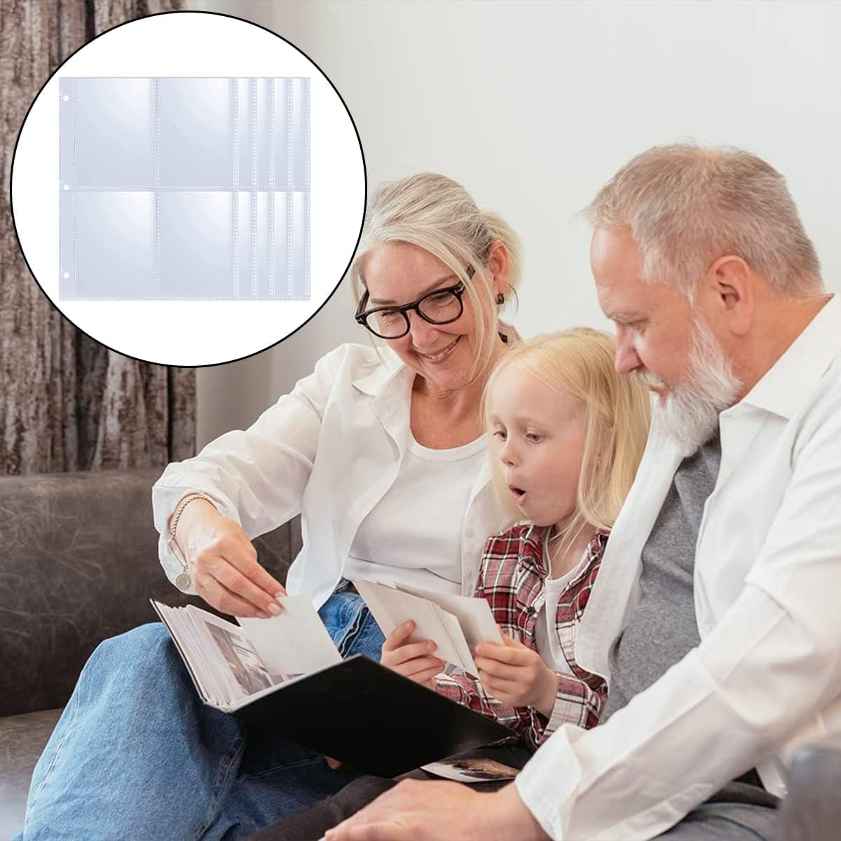 Pockets Binder Card Sleeves, 40 Pcs Double Sided 4 Pocket Trading Card Sleeves Pages for 3 Ring Binder, Clear Flexible Card Page Sleeves for Sport Cards, Game Cards, Business Cards image number 5