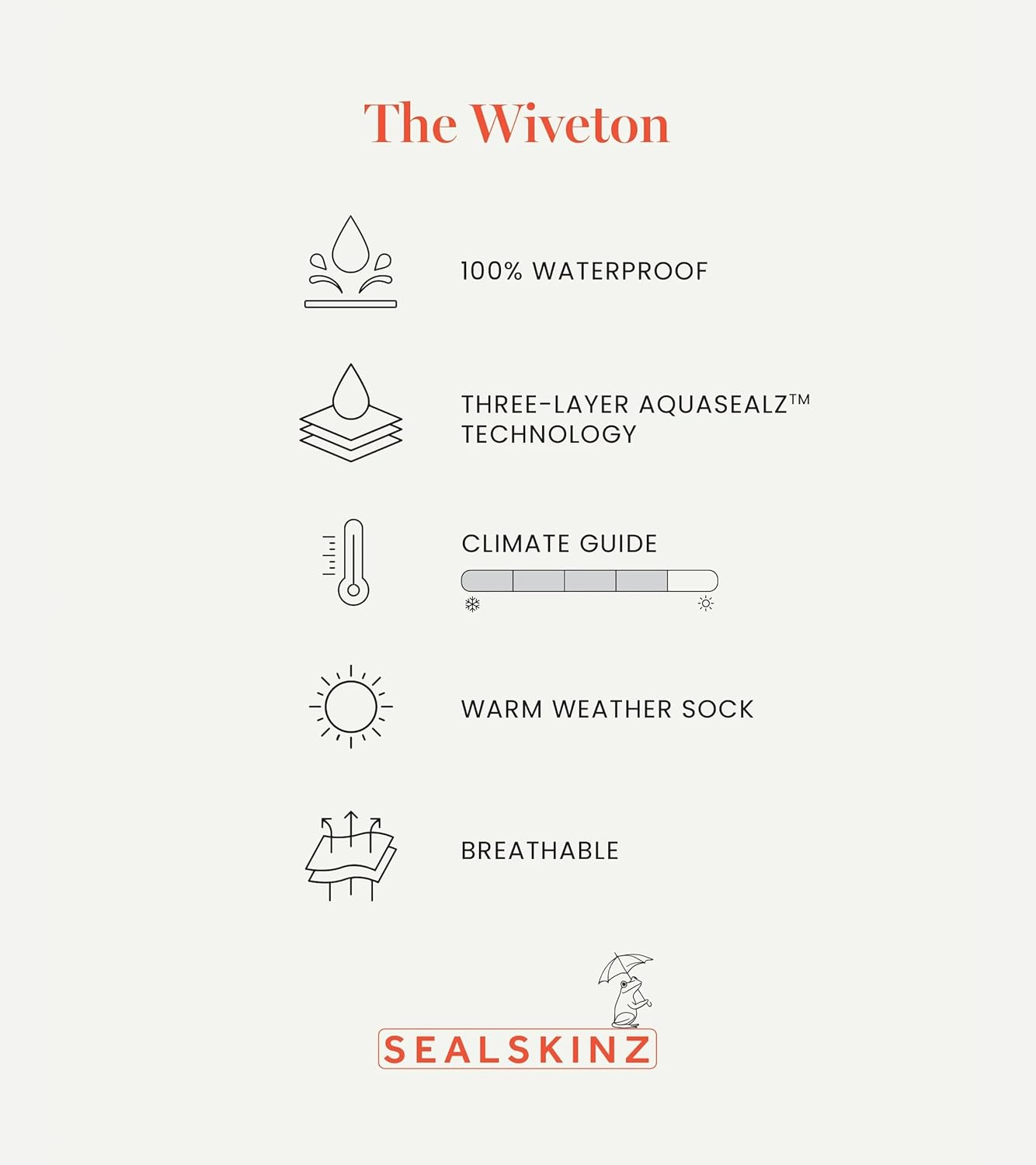 SEALSKINZ Waterproof Unisex Mid Length Sock, Black, Large