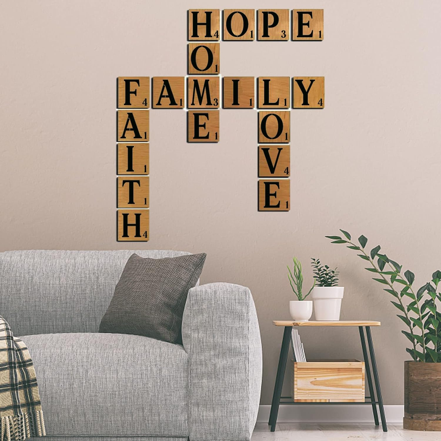 DZXCYZ 4 Inch Letter Stencils Numbers Craft Stencils, 42 Pcs Reusable Plastic Alphabet Drawing Templates for Painting on Wood, Wall, Fabric, Rock, Signage, Door Porch, DIY Art Projects image number 3