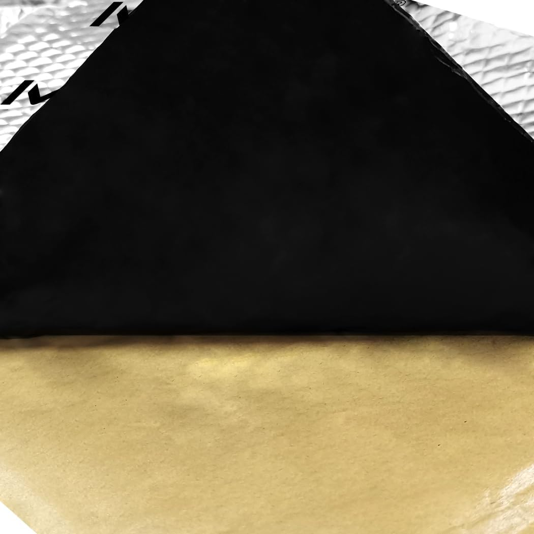 Traderight 4Sqm Automotive Sound Deadener Butyl Thicker Car Noise Deadening Audio Vibration Dampening Heat Shield Proofing Insulation Mat 8M Roll,50Cm X 8M Silver image number 3