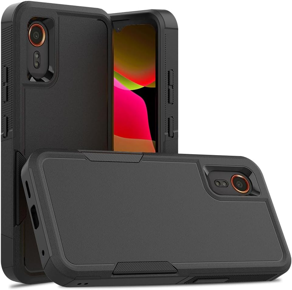 TECHGEAR Galaxy Xcover 7 Tough Armoured Case - Shockproof, Rugged, Sturdy [Heavy Duty Protection] [Non-Slip] 2-Layer Impact Phone Case Cover Designed for Samsung Galaxy Xcover 7 5G (Black) image number 4
