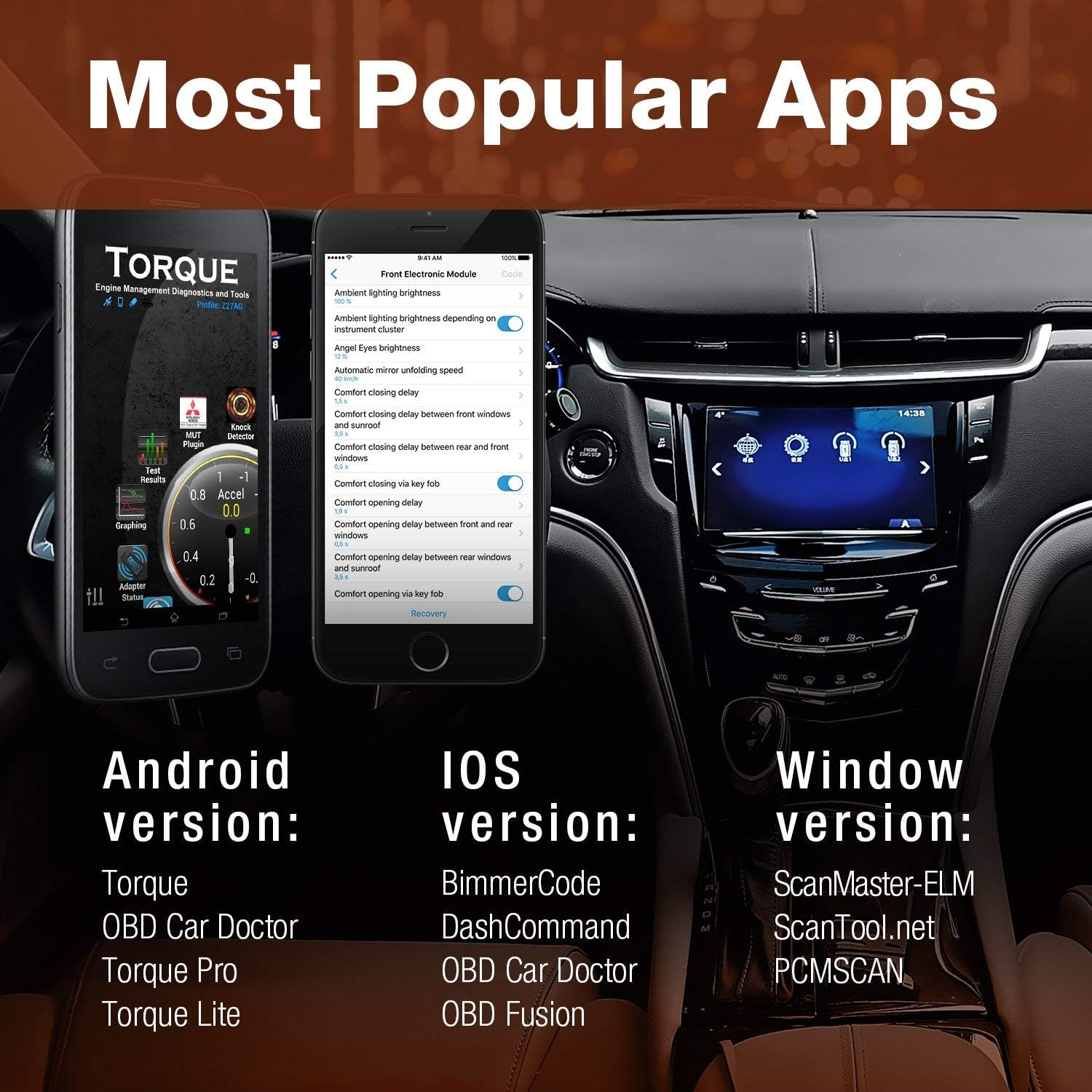 Vgate Icar2 Wi-Fi Adapter OBD2 Scanner Scan Tools Check MIL Light Car Diagnostic Tool for Ios & Android, Auto Sleep (Blue) - Wi-Fi Black1 image number 2