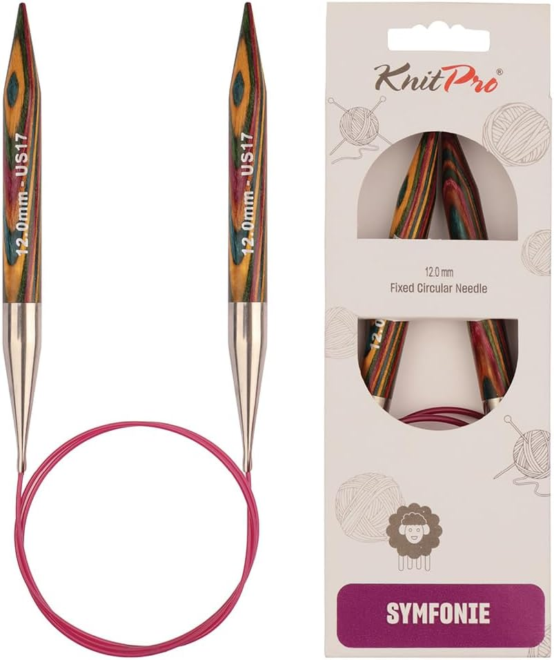 Knitpro 80 Cm X 4 Mm Symfonie Fixed Circular Needles, Multi-Color
