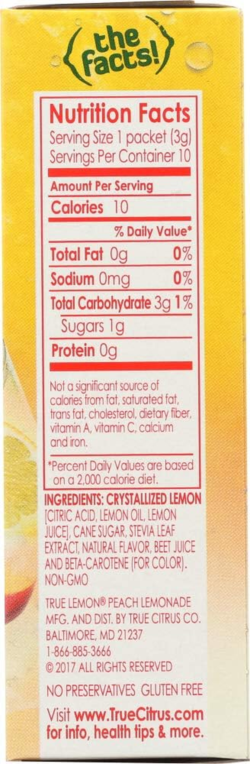 True Lemon Lemonade 0.1 Ounce (Pack of 10)