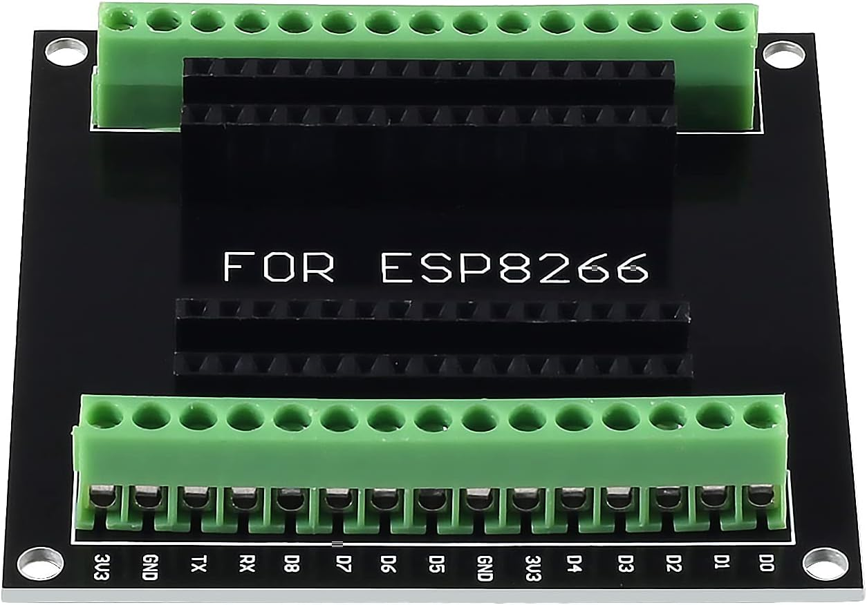 5Pcs ESP8266 Breakout Board GPIO 1 into 2 Terminal Screw Board Compatible with ESP8266 ESP-12E Block PCB Microcontroller Development Board - 4Pcs image number 7