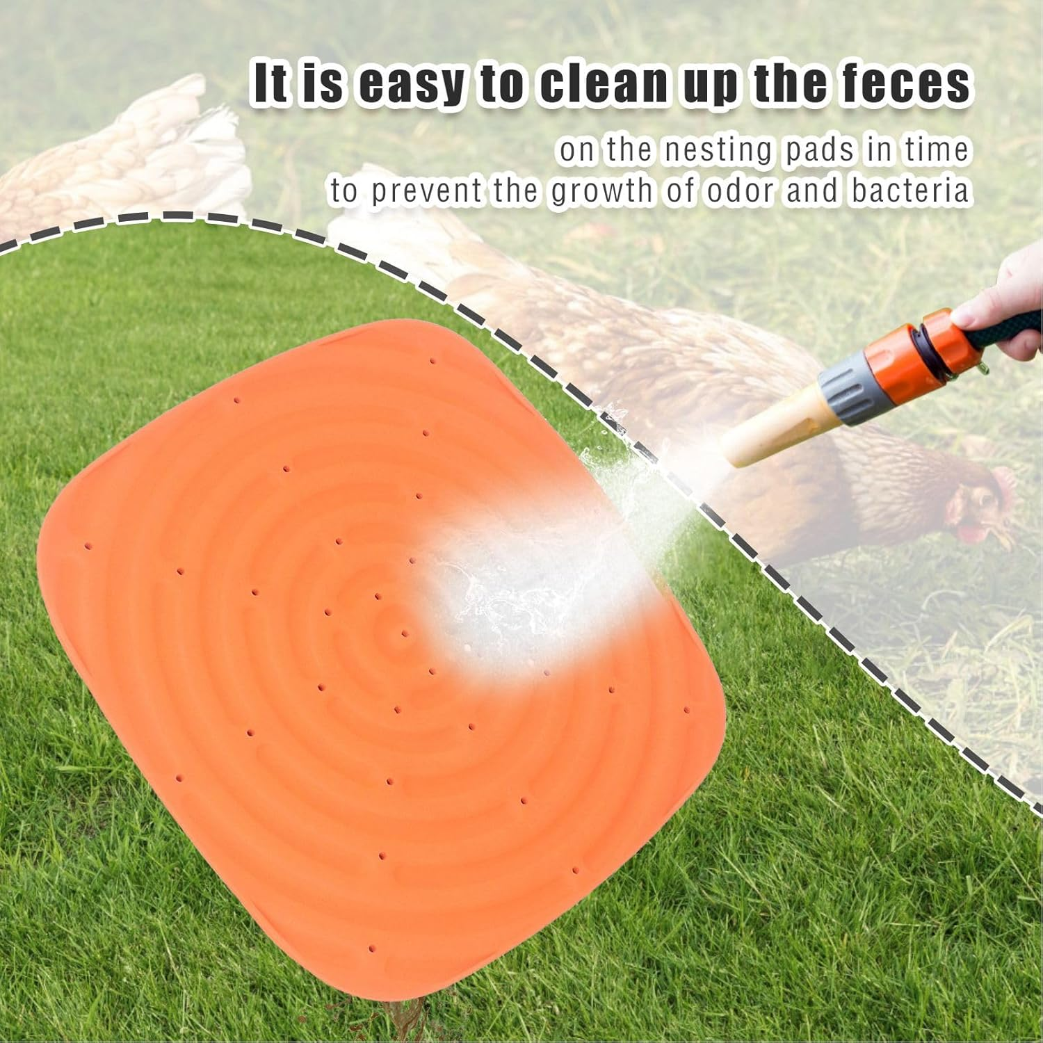 4Pcs Chicken Nesting Box Pads, Washable Chicken Nest Box Liners, 12In Chicken Nesting Pads, Chicken Bedding Chicken Coop Mats for Chicken Laying Boxes, Hen House Eggs Protecting image number 4