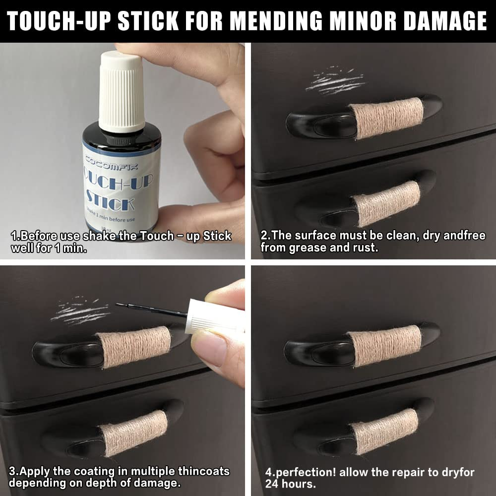 Cocomfix Black Appliance Touch up Paint - High Gloss Paint Touch up for Refrigerators, Washers, Dryers, Dishwashers, Microwave Oven and Other Appliances. 1 Fl Oz (Black)