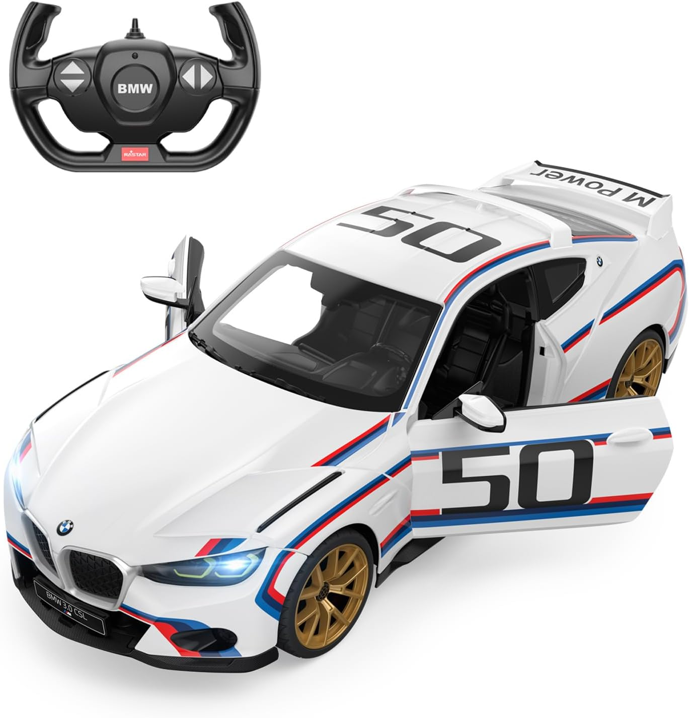 RASTAR BMW Remote Control Car, 1/14 BMW I8 RC Toy Model Vehicle for Kids, Open Doors by RC - Matt Black