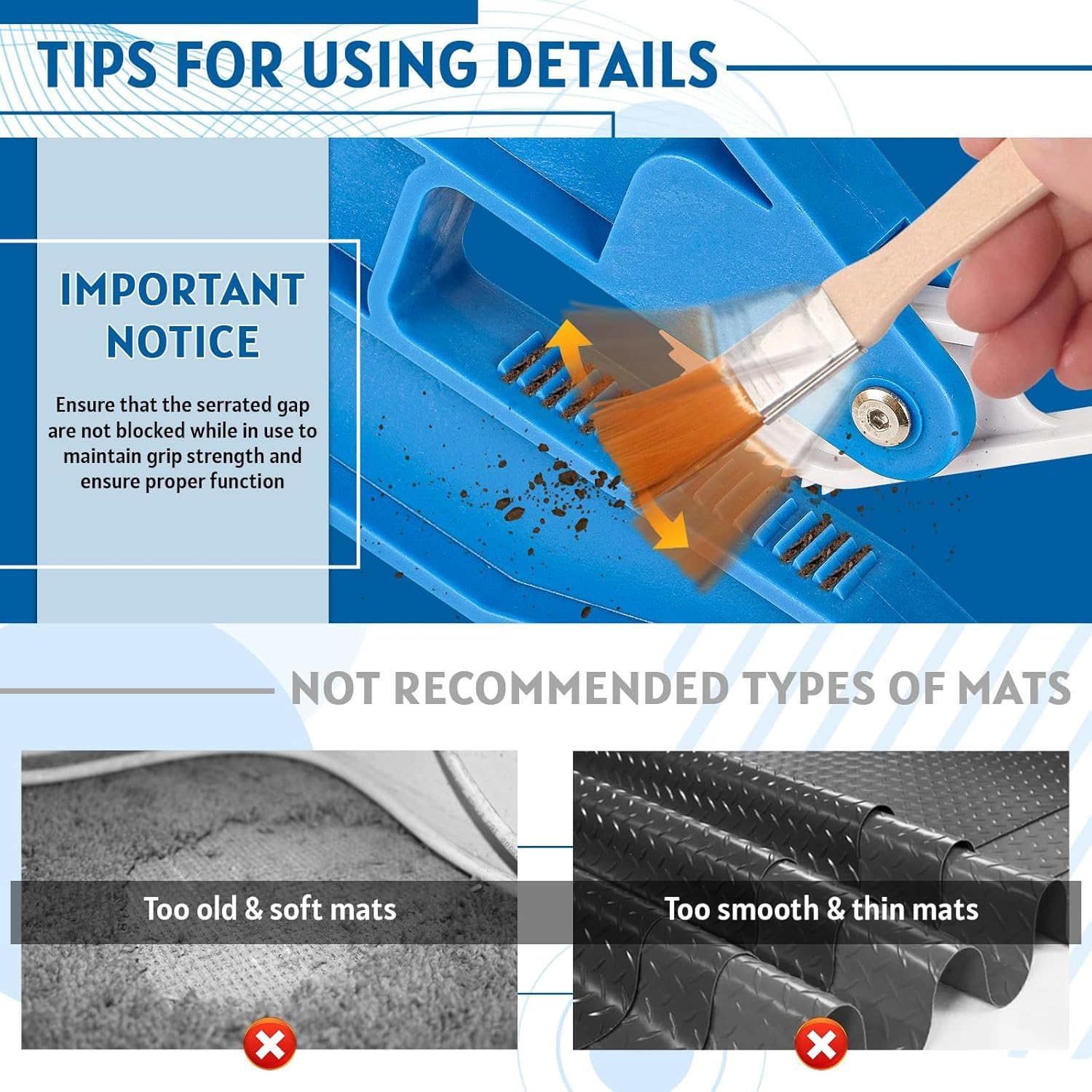 Mat Movers Tool, 2 Pcs Mat Grippers for Horse Stall Mat for Livestock, Thick Rubber Mat for Floor, Gym Floor Mat, Trailer Mat, Heavy Duty Stall Mat Handlers, Effortless Mat Puller for Tack Room, Barn image number 4