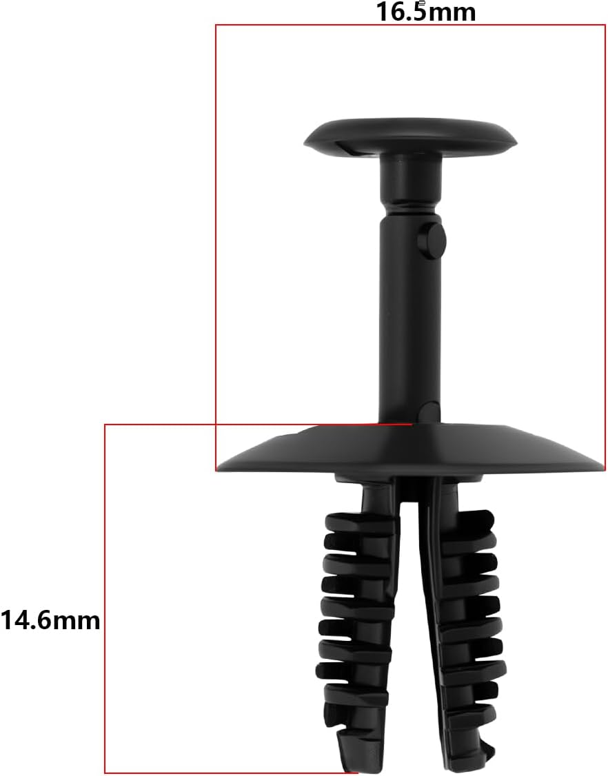 Ecsing Pack of 20 Car Slam Panel Clips Front Grille Clips Replacement Part N91158501 Internal Trims Clips Compatible with VW Transporter T5 T6(Some) image number 6