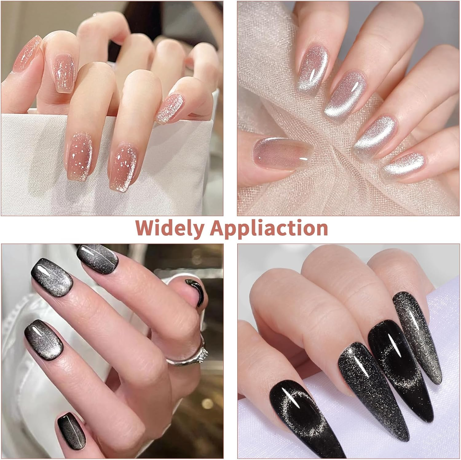 NICENEEDED Cat Eye Magnet for Nails Double Head Nail Magnetic Pen 3D Cat'S Eye Nail Polish Strong Magnetic Stick Gel Nail Magnet